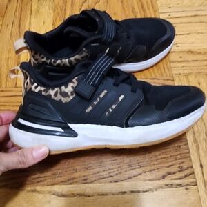 Black and Leopard Print Sneakers